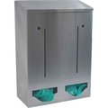 Omnimed. Omnimed Stainless Steel Double Bulk PPE Dispenser, 12inW x 5-3/4inD x 17inH 307022